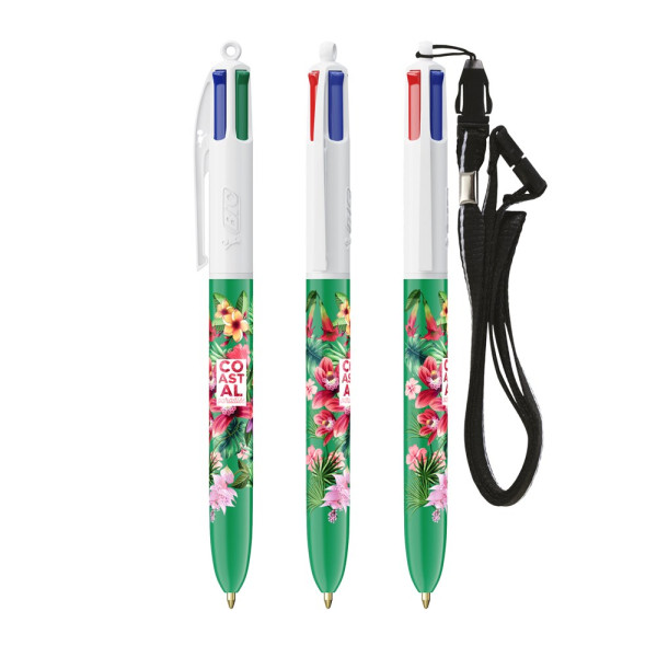 BIC® 4 Colours® Kugelschreiber + Lanyard